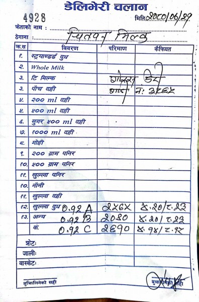 करछलि आएको दुधको ट्याङ्करलाई कसको सेटिङ्गमा छाडियो ?